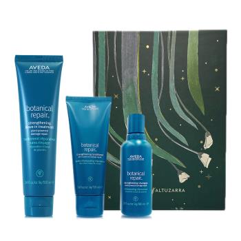 AVEDA 花植結構重鍵精華100ml三件組禮盒 (免沖洗精華+洗髮+潤髮) 正統公司貨