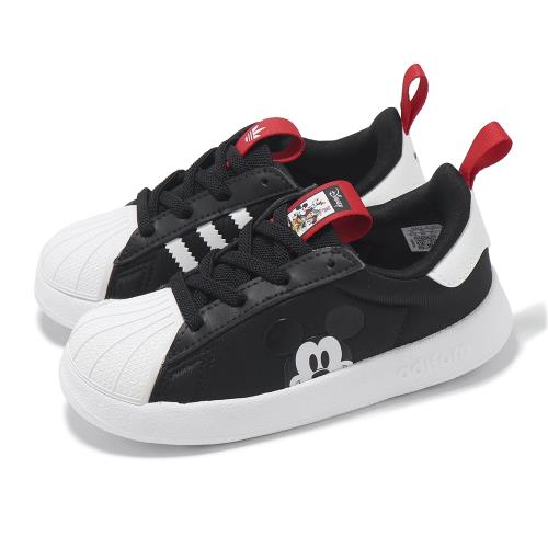 adidas x 迪士尼 休閒鞋 adiFOM Superstar 360 I 小童 黑白 米奇 小朋友 貝殼頭 JH5179