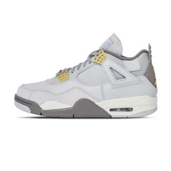 Nike Air Jordan 4 Retro Craft 男鞋 灰色 麂皮 經典 喬丹 休閒鞋 DV3742-021
