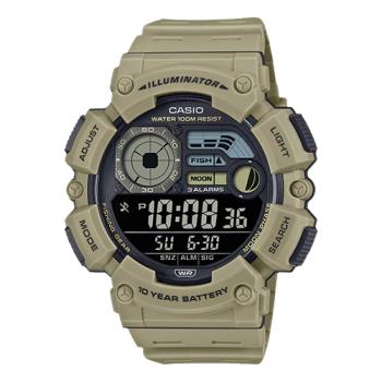 【CASIO 卡西歐】多功能電子錶 荒野棕 月相 釣魚指示 防水100米 WS-1500H (WS-1500H-5B)