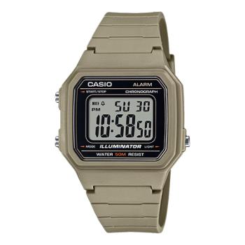 【CASIO 卡西歐】復古新潮 電子錶 地棕色 防水50米 LED照明 (W-217H-5A)