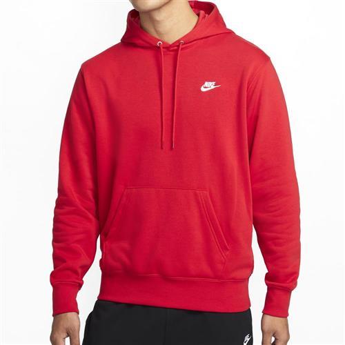 Nike Club FT Po Hoodie 男款 紅色 刺繡 Logo 內毛圈 帽T 連帽 長袖 FN3867-657