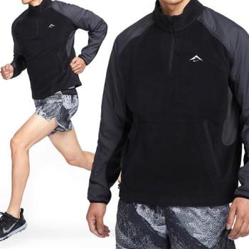 Nike Polartec Trail FLC 男款 黑色 運動 休閒 搖粒絨 高領 開襟 外套 FV9964-010