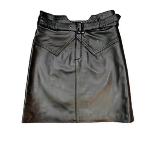 【巴黎精品】皮裙短裙-真皮顯瘦A字短裙女裙子a1iv30