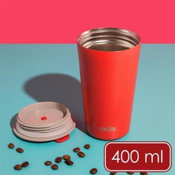 《La Cafetiere》Pavia不鏽鋼隨行保溫杯(殷紅400ml) | 保溫瓶 保冷保冰杯 直飲杯 環保杯 便攜杯 咖啡杯 隨行杯