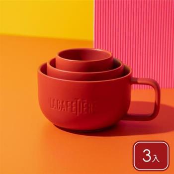 《La Cafetiere》瓷製咖啡杯3件(朱紅) | expresso 濃縮咖啡杯 馬克杯 水杯 茶杯 咖啡杯