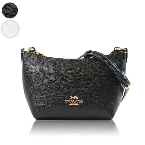 COACH Zip Top 防刮皮革拉鍊斜背船型包/迷你款-(新款任選)