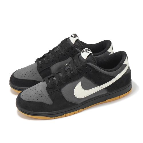 Nike 休閒鞋 Dunk Low SE 男鞋 黑 灰 麂皮 膠底 復古 HQ1931-001