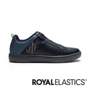 ROYAL ELASTICS ICON2.0 白黑藍真皮潮流運動休閒鞋 (男) 06543-995