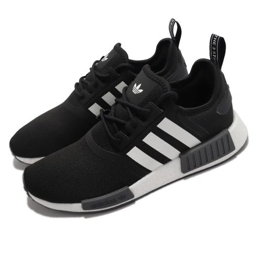 adidas 休閒鞋 NMD_R1 Primeblue 男女鞋 愛迪達 襪套 Boost避震 舒適 情侶 黑 白 GZ9258
