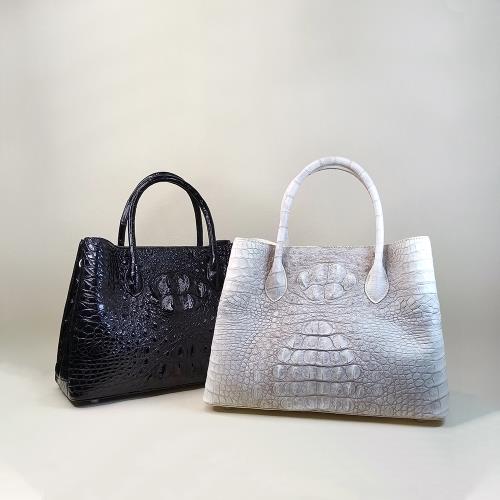 【M2nd】伊莉莎經鱷魚背皮經典托特包