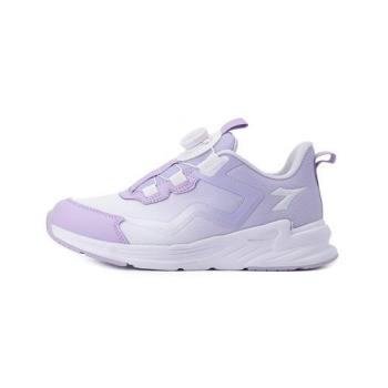 DIADORA 疾風 寬楦旋鈕運動慢跑鞋 白紫 DA13161 大童鞋 鞋全家福