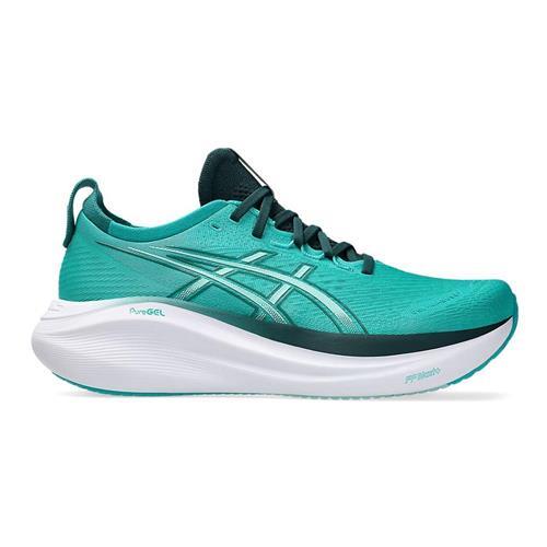 Asics 亞瑟士 慢跑鞋 男鞋 緩衝 GEL-NIMBUS 27 綠【運動世界】1011B958-400