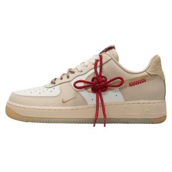 Nike 休閒鞋 女鞋 Air Force 1 07 LX CNY 蛇年限定 厚底 增高 米咖【運動世界】HV5990-172