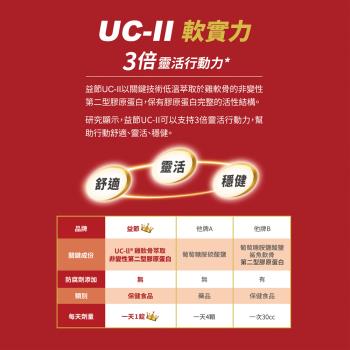 【Move Free益節】UC-II加鈣關鍵口嚼錠 (30錠X4瓶)