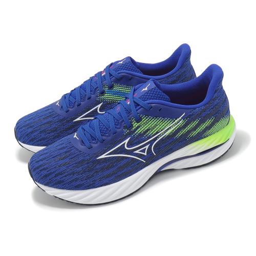 Mizuno 慢跑鞋 Wave Inspire 21 男鞋 藍 緩震 波浪片 運動鞋 美津濃 J1GC2544-06