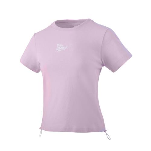 Puma 短袖 Logo Tee 女款 粉 白 短版 刺繡 抽繩 62686560