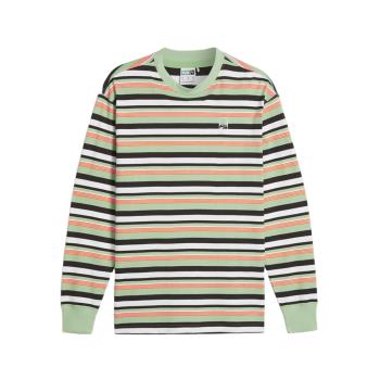 Puma 長袖上衣 Downtown 180 Striped Long Sleeve Tee 中性款 綠 橘 條紋 長T 62437789