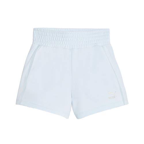 Puma 短褲 T7 High Waist Shorts 女款 藍 高腰 寬版 62218469