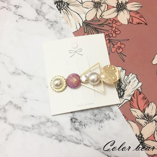 【卡樂熊】微樣三角造型髮夾/邊夾(金色)