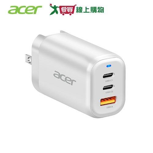 Acer 65W GaN氮化鎵USB PD充電器 白 APS301【愛買】