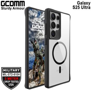 GCOMM 三星 S25 Ultra 3米軍規磁吸防摔殼 Sturdy Armour 硬石黑