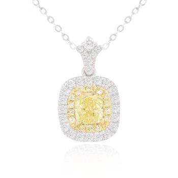 MYEZ 妍麗GIA 1克拉天然Fancy Yellow彩鑽墜