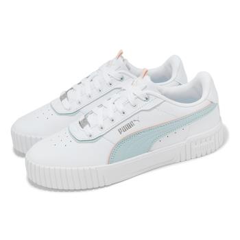Puma 休閒鞋 Carina 2.0 Lux 女鞋 白 藍 皮革 復古 小白鞋 39501708