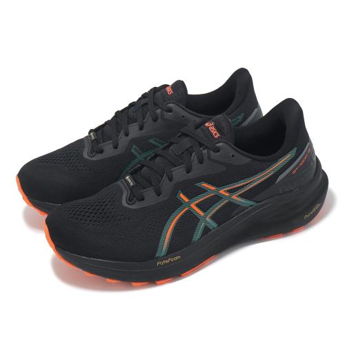 Asics 慢跑鞋 GT-1000 13 GTX 男鞋 黑 綠橘 防水 支撐 回彈 運動鞋 亞瑟士 1011B857002