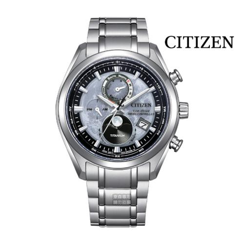 【CITIZEN】BY1010-81H 爍月 月相 超級鈦 光動能電波男錶 43mm 公司貨