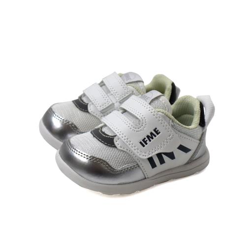 IFME 休閒布鞋 魔鬼氈 小童 童鞋 銀/白 IF20-530105 no284