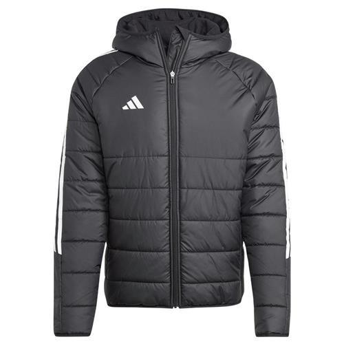 【下殺】Adidas 連帽外套 男裝 鋪棉 防風 保暖 拉鍊口袋 黑【運動世界】IJ7388