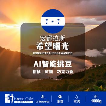 (生豆)E7HomeCafe一起烘咖啡 宏都拉斯希望曙光水洗單品咖啡生豆1公斤(AI智慧挑豆)