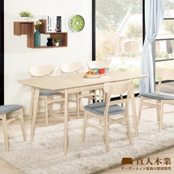 【直人木業】BENINA 120-150CM伸縮餐桌