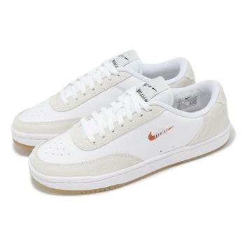 Nike 休閒鞋 Wmns Court Vintage PRM 女鞋 白 米白 復古 麂皮 膠底 CW1067-102
