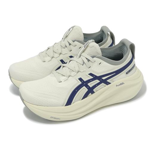 Asics 慢跑鞋 GEL-Nimbus 27 ATC 女鞋 米白 藍 復古系列 厚底 緩衝 運動鞋 亞瑟士 1012B812200