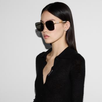 【GUCCI 古馳】方形金屬太陽眼鏡(GG1923SA-001 )