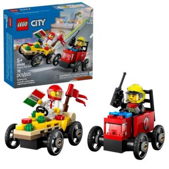 【LEGO 樂高】#60458 CITY 披薩vs.消防車賽車套裝