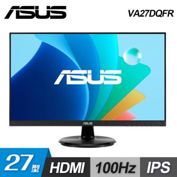 【ASUS 華碩】VA27DQFR 27型 IPS FHD 100Hz 護眼螢幕