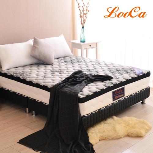 【LooCa】石墨烯護脊型遠紅外線+乳膠+M型強化獨立筒床墊-單大3.5尺+石墨烯四季被+石墨烯枕套*1+蠶絲棉枕*1