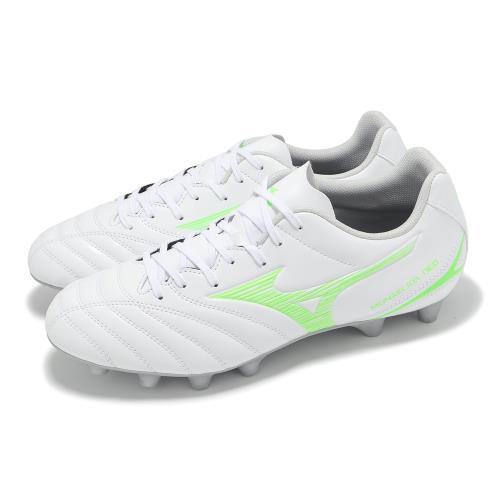 Mizuno 足球鞋 Monarcida Neo III Select 男鞋 寬楦 白綠 人工草皮 運動鞋 美津濃 P1GA2525-37