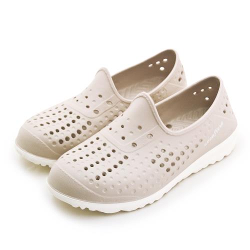 【GOODYEAR 固特異】女 排水透氣輕便水陸晴雨多功能休閒洞洞鞋 沙色 42751