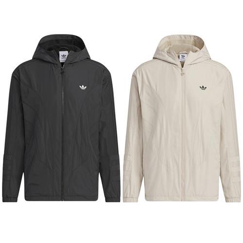 【下殺】Adidas 連帽外套 男裝 風衣 輕量 黑/米【運動世界】JD6392/JD6393
