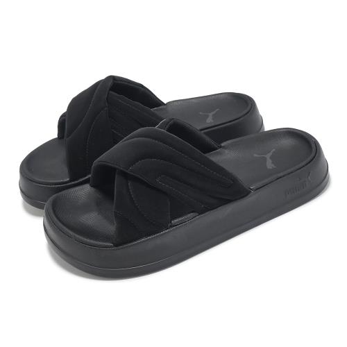 Puma 拖鞋 Leadcat Platform 女鞋 黑 厚底 緩衝 一體式 涼拖鞋 40034001