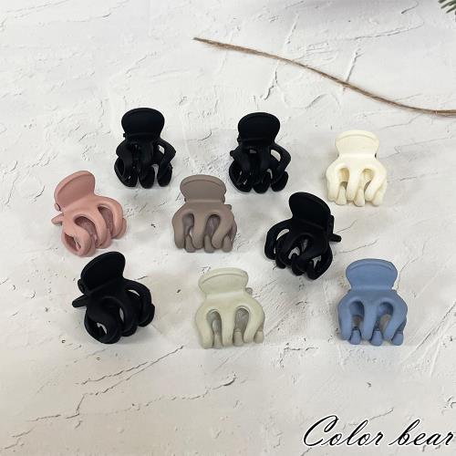 【卡樂熊】基本磨砂鏤空3入組造型髮夾/抓夾(三色)