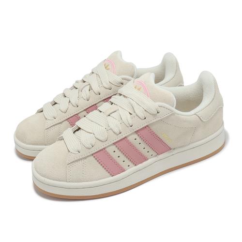 adidas 休閒鞋 Campus 00S W 女鞋 米白 粉 麂皮 膠底 復古 Y2K 三葉草 愛迪達 JI2752