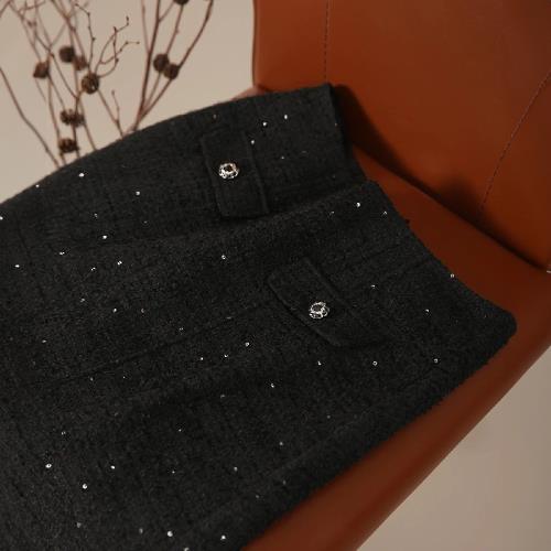   【LANNI 藍尼】★璀璨星空小香風短裙(裙子/A字裙)