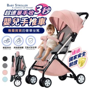 FJ 輕巧單手秒收嬰兒手推車MJ5（僅6.4Kg 單手快收）