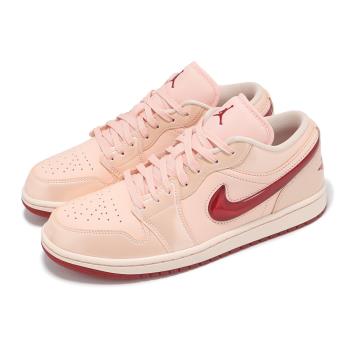 Nike 休閒鞋 Wmns Air Jordan 1 Low 女鞋 粉紅 紅 情人節 AJ1 果凍勾勾 HF3174-600