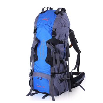 PUSH!登山戶外用品 70L專業型 登山揹包 自助旅行揹包 雙肩揹包 贈防雨罩U10藍色